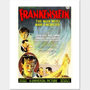 Frankenstein (1931) 2 Posters and Art